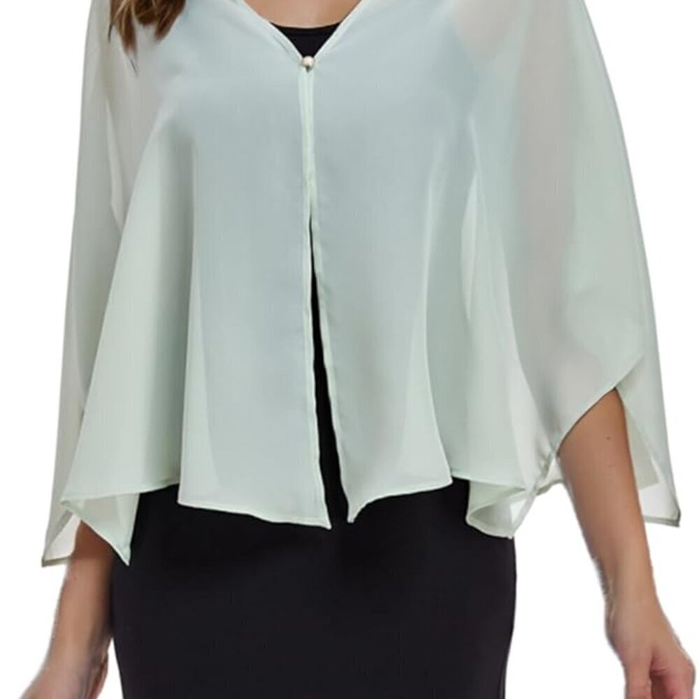Chiffon Shawl Soft Wrap for Wedding Evening Party Cover Up Accessories - Picture 4 of 6